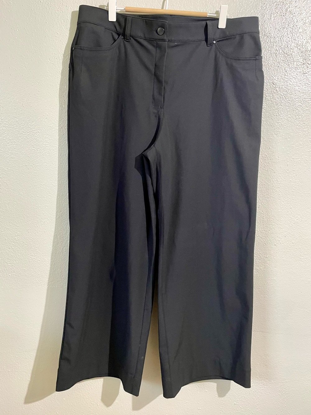 Lululemon City Sleek 5 Pocket Wide Leg Tailored Pant Black Warpstreme NWT Sz 33